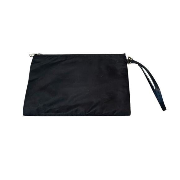 Tumi Black Clutch Nylon Leather Sleek Minimalist Design - Picture 5 of 7